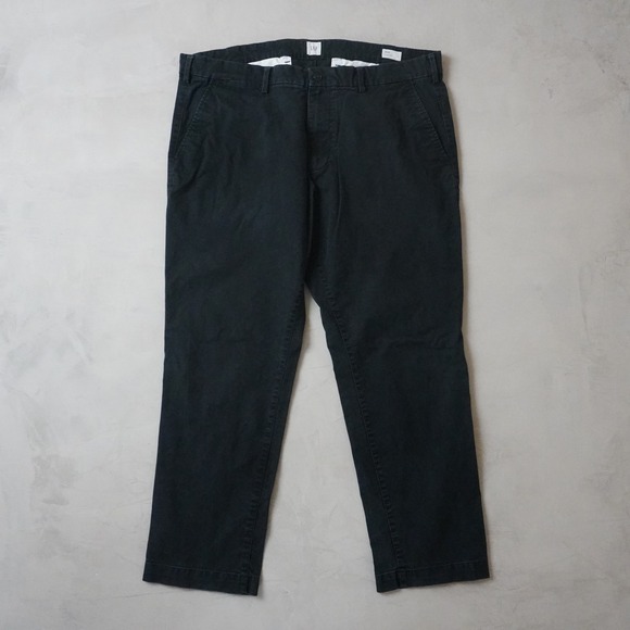 GAP Other - GAP Mens Straight Fit Chino Pants Black Cotton Twill Casual Trousers 38x30